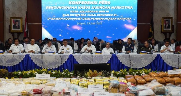 BNN dan Bea Cukai Gagalkan 172 Kasus Narkoba Selama April–Juni 2025, Barang Bukti Capai 683 Kg