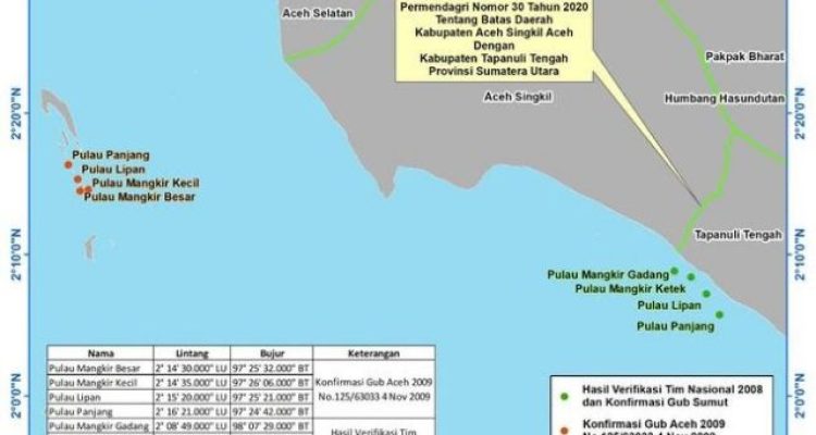 Empat Pulau yang Sempat Dipersengketakan Kini Resmi Jadi Wilayah Administratif Aceh