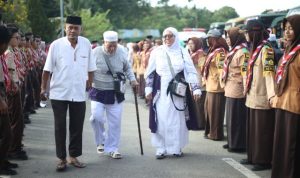 Bupati Madina Sambut Kepulangan 359 Jamaah Haji Kloter 5 di Masjid Agung Nur Ala Nur