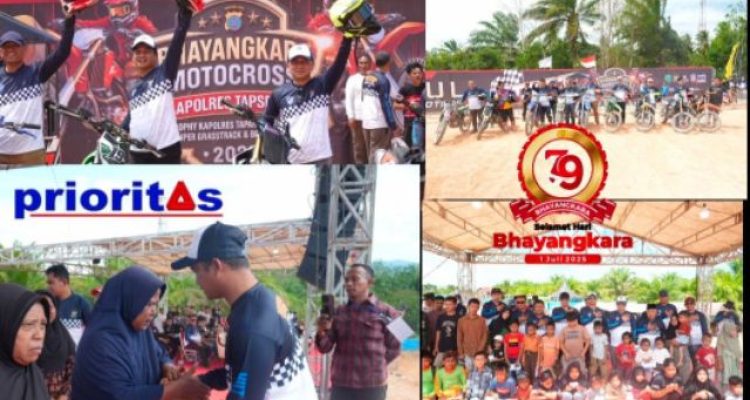 Ribuan Warga Padati Penutupan Bhayangkara Motocross Kapolres Cup 2025 di Paluta