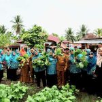 Monitoring Desa Binaan, Ketua TP PKK Madina Ajak Masyarakat Manfaatkan Pekarangan Rumah Menanam Sayur