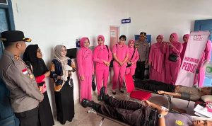 HUT Bhayangkara ke-79, Polres Anambas Tebar Kepedulian Lewat Donor Darah Massal