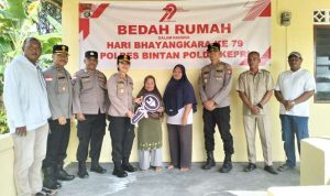 Rayakan Hari Bhayangkara ke-79, Polres Bintan Renovasi Rumah Warga Kurang Mampu