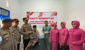 Sunat Massal Gratis Polres Bintan Peringati HUT Bhayangkara ke-79 di Tambelan
